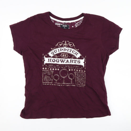 Harry Potter Women’s Purple Quidditch T-Shirt, Size L