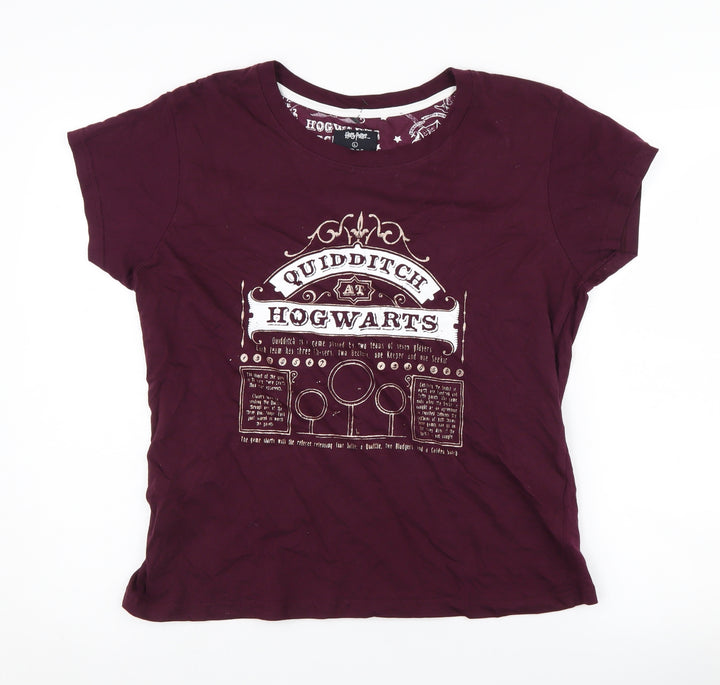 Harry Potter Women’s Purple Quidditch T-Shirt, Size L