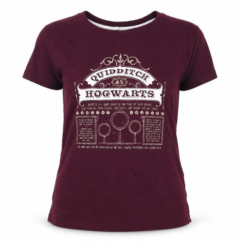 Harry Potter Women’s Purple Quidditch T-Shirt, Size L