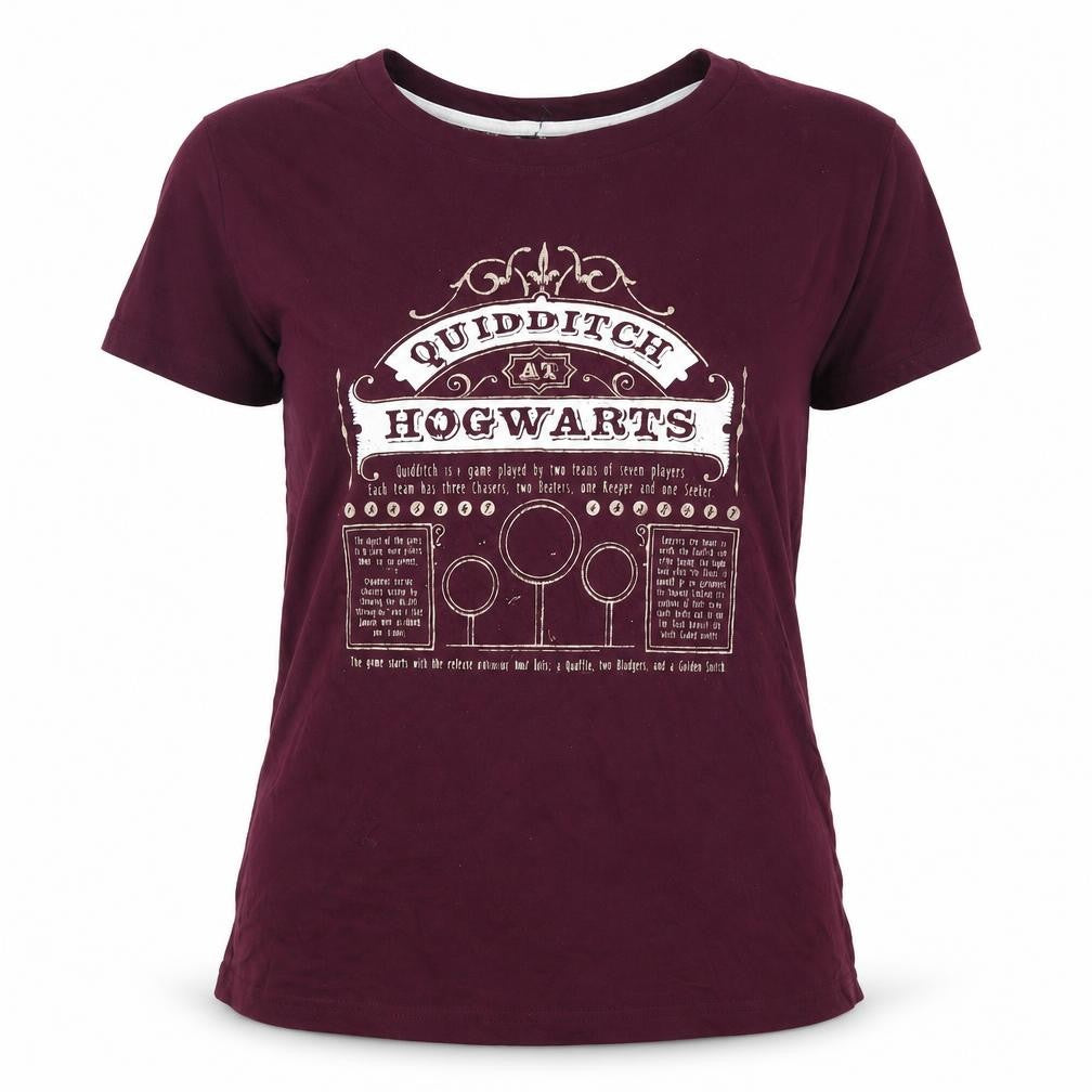 Harry Potter Women’s Purple Quidditch T-Shirt, Size L
