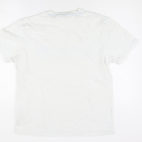 McKenzie Men's White Graphic Print T-Shirt Size L