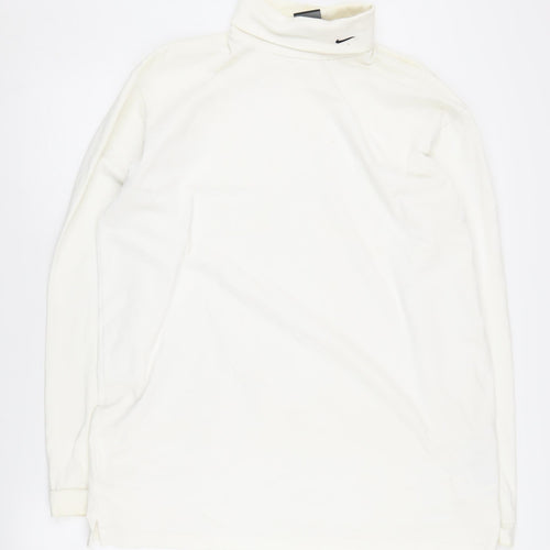 Nike Men's White XL Mock Neck Golf Sweatshirt