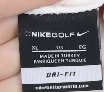 Nike Men's White XL Mock Neck Golf Sweatshirt