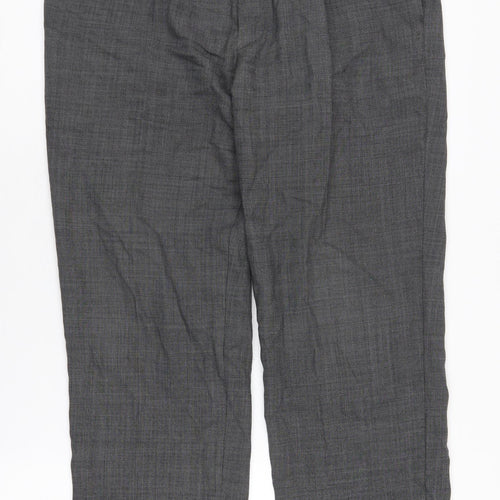 Marks and Spencer Men's Grey Regular Trousers 32