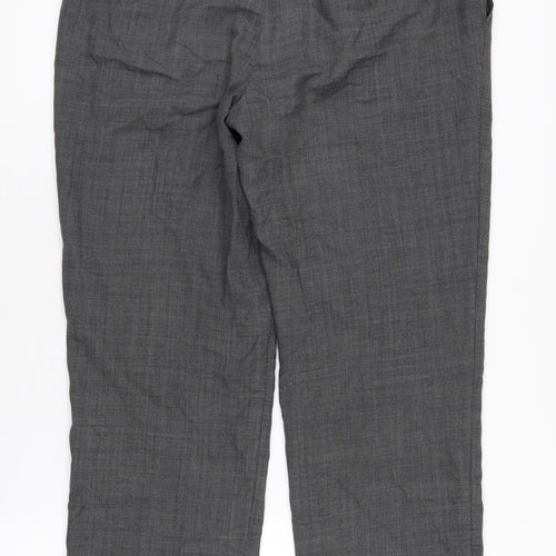 Marks and Spencer Men's Grey Regular Trousers 32