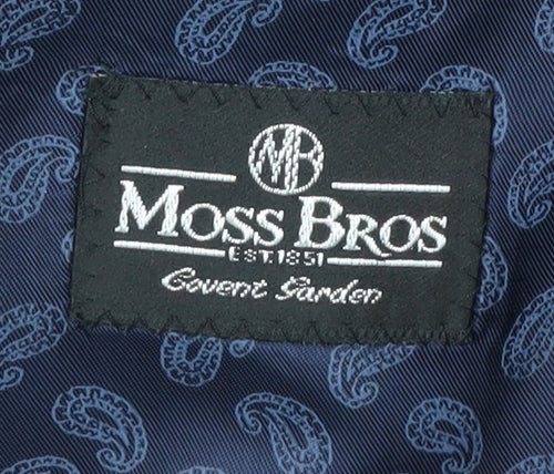 Moss Bros Men's Black Wool Tuxedo Blazer, 40R, Formal Classic