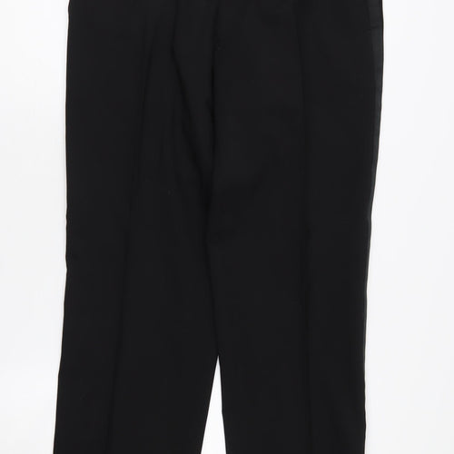 1860 Menswear Black Men's Trousers, Size S