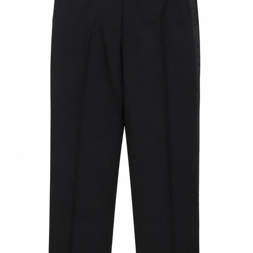 1860 Menswear Black Men's Trousers, Size S