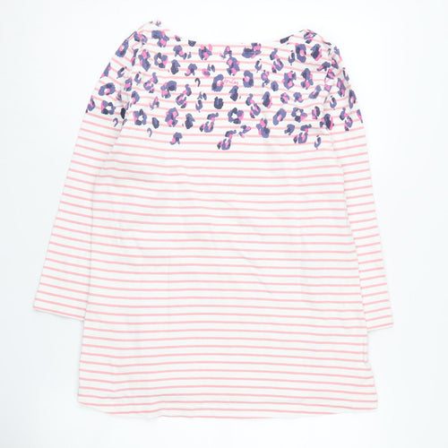 Joules Women's Pink Striped T-Shirt Size 12