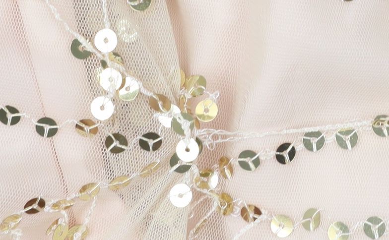 Quiz Women's Beige Sequin A-Line Party Dress Size 16