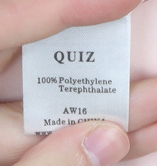 Quiz Women's Beige Sequin A-Line Party Dress Size 16