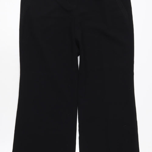 Marks and Spencer Women's Black Wide-Leg Trousers Size 12