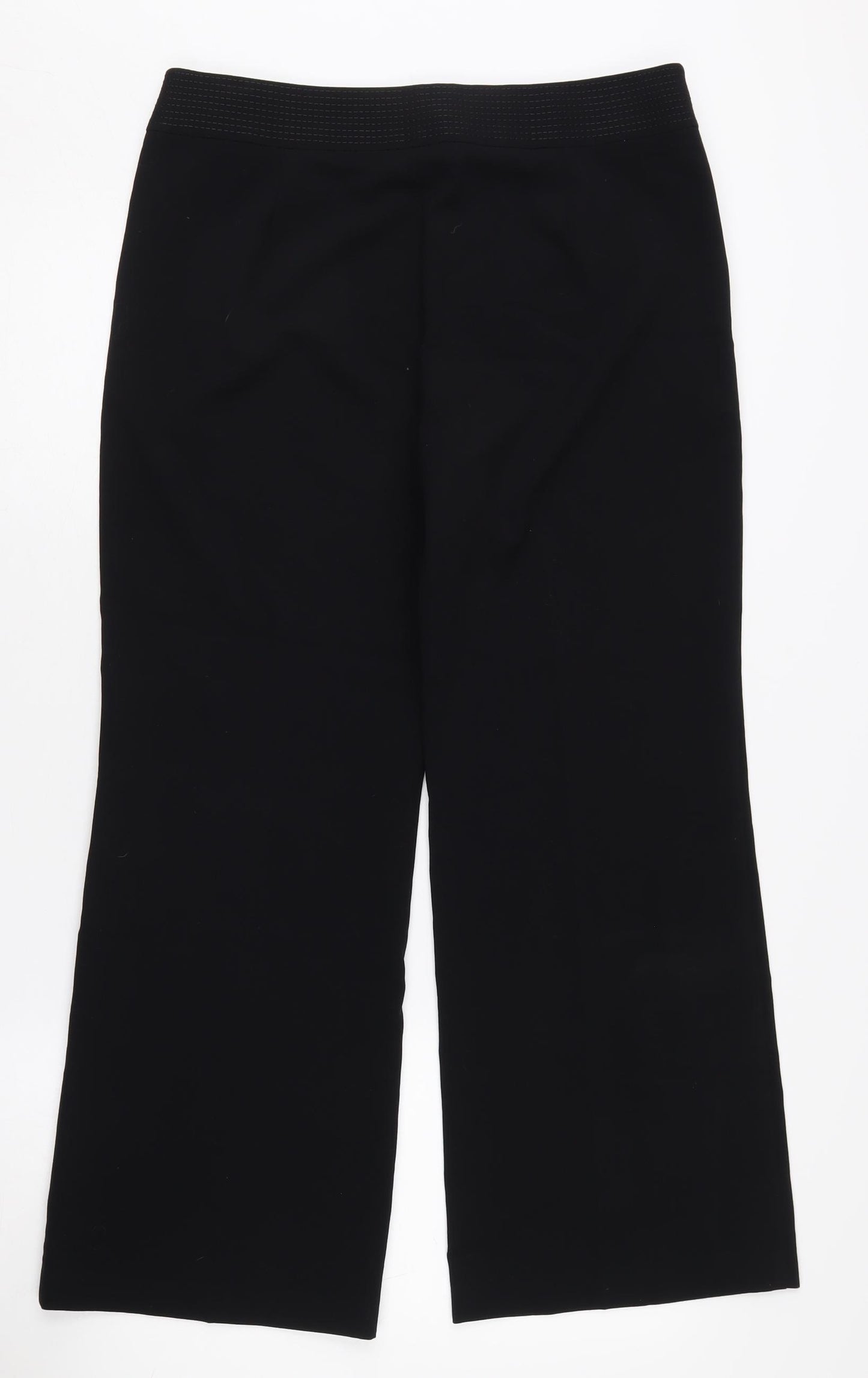 Marks and Spencer Women's Black Wide-Leg Trousers Size 12