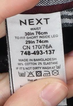 Next Men's Black Slim Fit Chino Trousers 30S