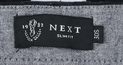 Next Men's Black Slim Fit Chino Trousers 30S
