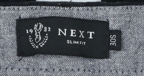 Next Men's Black Slim Fit Chino Trousers 30S