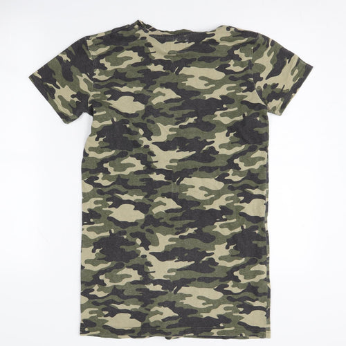 Threadgirls Camouflage T-Shirt, Girls 11-12 Years, Green/Black