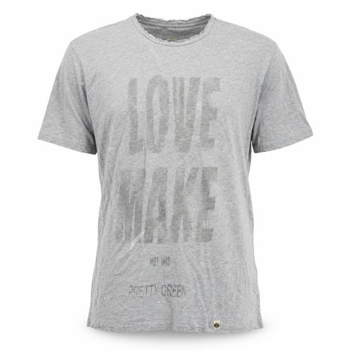 Pretty Green Men's XS Grey Graphic Cotton T-Shirt