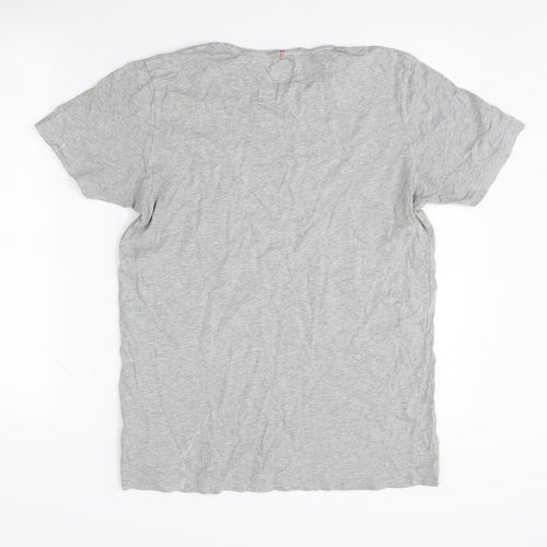 Pretty Green Men's XS Grey Graphic Cotton T-Shirt