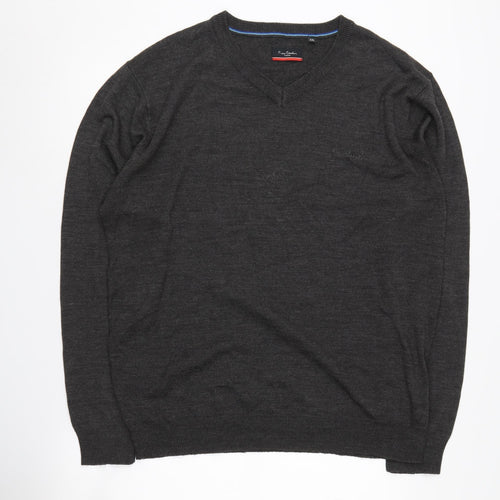 Pierre Cardin Men's Black 2XL V-Neck Pullover Jumper