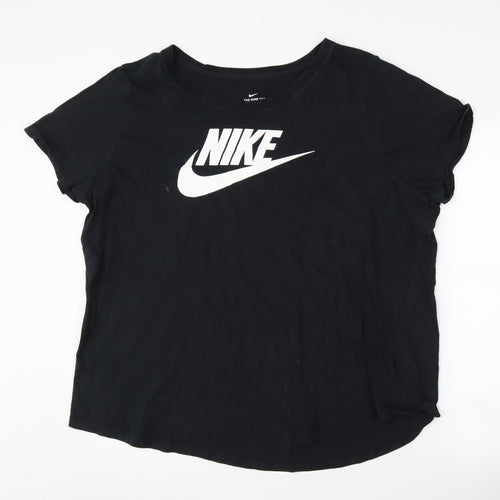 Nike Women's Black 2XS Basic Cotton T-Shirt