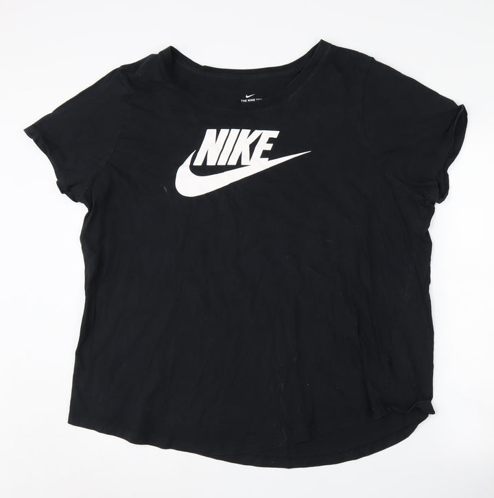 Nike Women's Black 2XS Basic Cotton T-Shirt