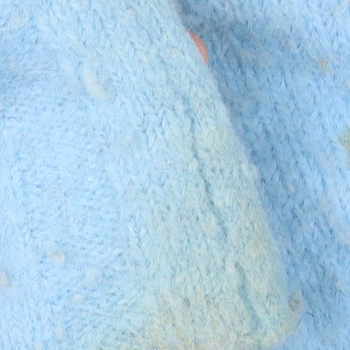 Oliver Bonas Women's Blue Roll Neck Jumper Size 12