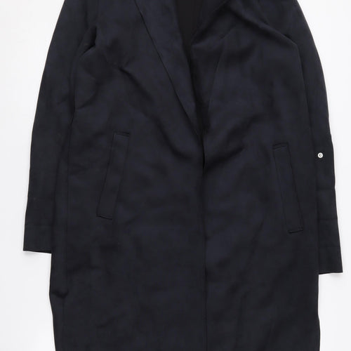 Stradivarius Women's Black Long Coat Size 12