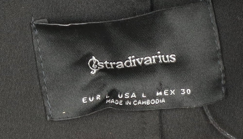 Stradivarius Women's Black Long Coat Size 12