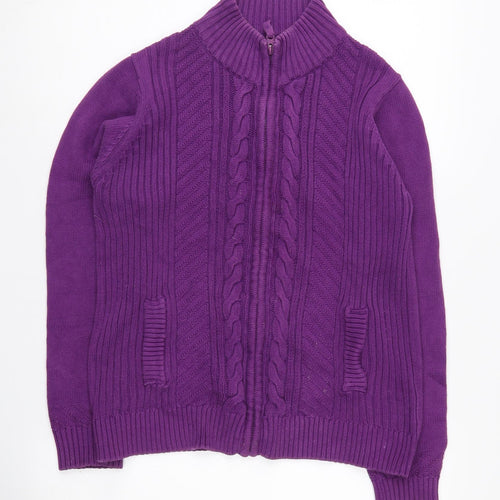 Isle Essentials Women's Purple Cardigan Medium