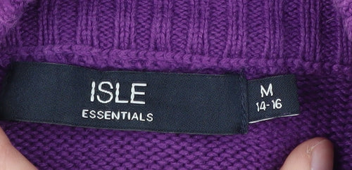 Isle Essentials Women's Purple Cardigan Medium