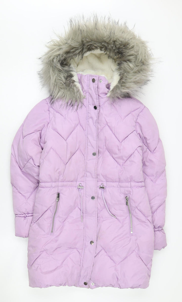 Next Girls Purple Winter Puffer Jacket 12 Years