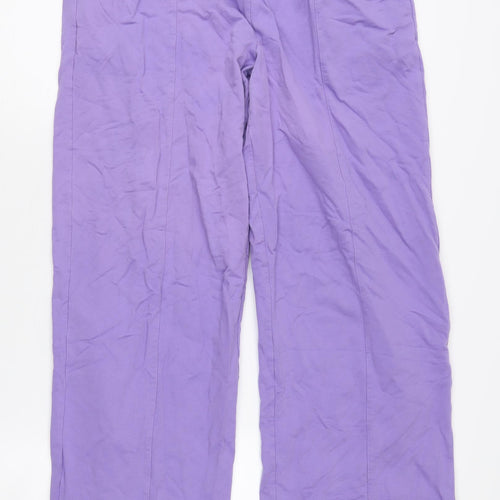 ASOS Design Women's Purple Relaxed Cotton Trousers