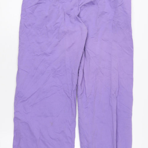 ASOS Design Women's Purple Relaxed Cotton Trousers