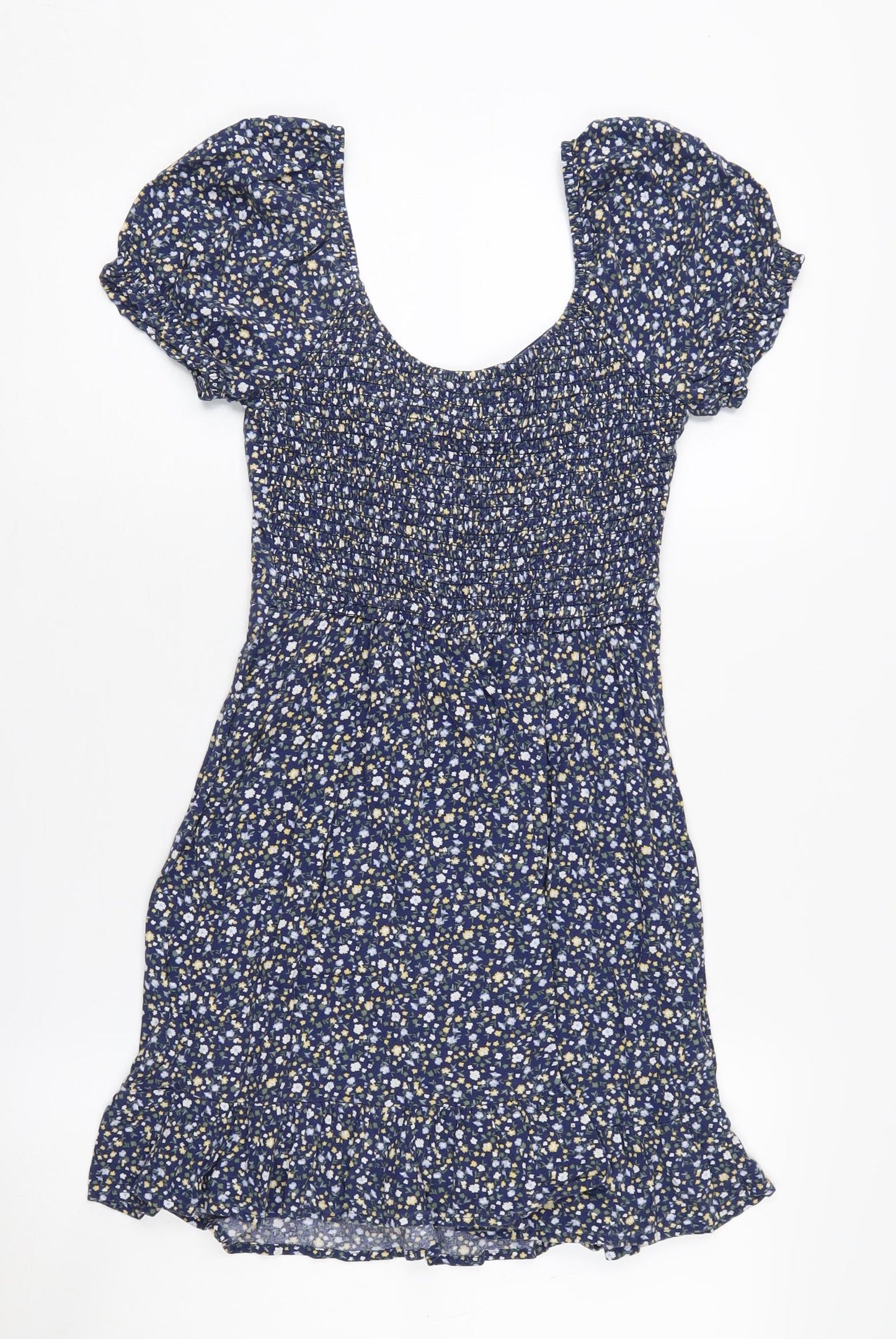 Hollister Women's Blue Floral A-Line Dress XS