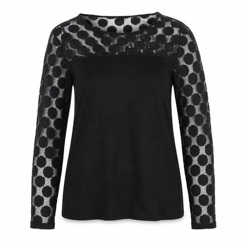 Mango Women's Black Polka Dot Blouse Size 12
