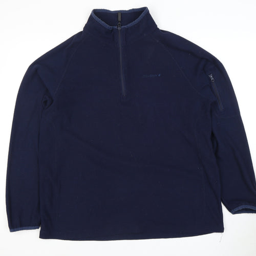 Peter Storm Men's Blue Fleece Pullover, Size L, 1/4 Zip