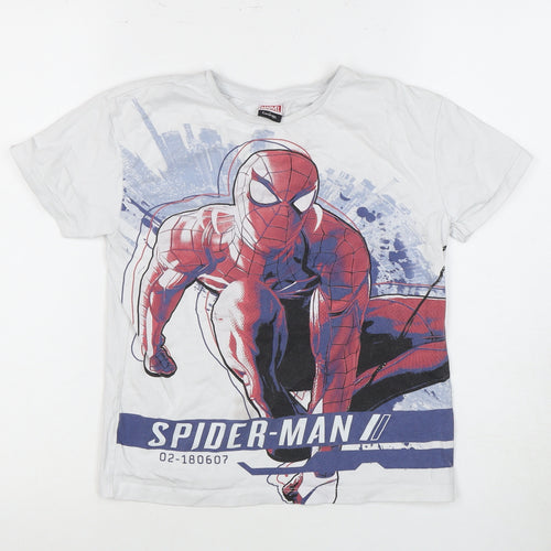 Marvel Boys White Cotton Spider-Man T-Shirt 10-11 Years