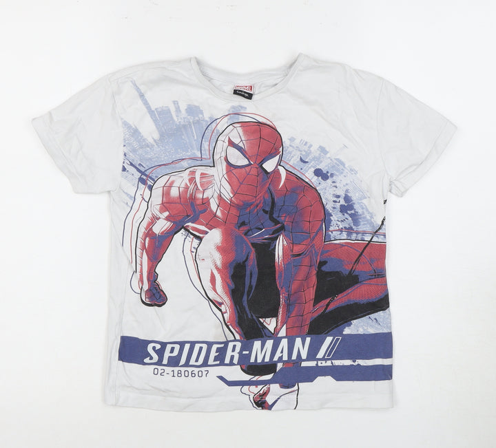 Marvel Boys White Cotton Spider-Man T-Shirt 10-11 Years