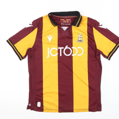 Macron Boys Football Jersey Multicoloured XS Striped Sportswear