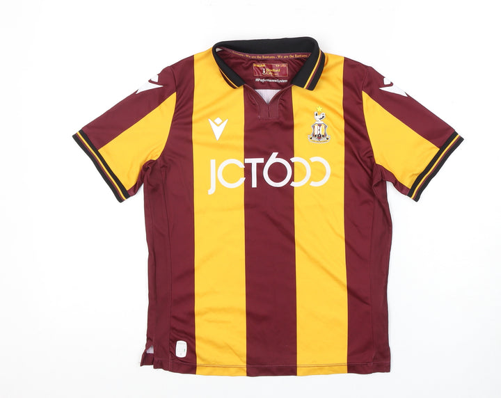 Macron Boys Football Jersey Multicoloured XS Striped Sportswear