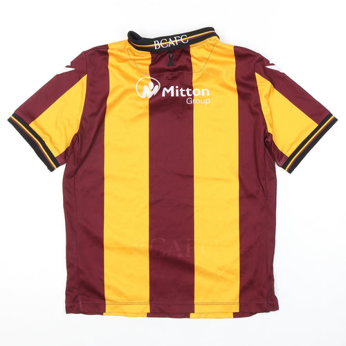 Macron Boys Football Jersey Multicoloured XS Striped Sportswear