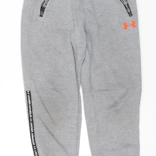 Under Armour Boys Grey Jogger Sweatpants 6-7 Years