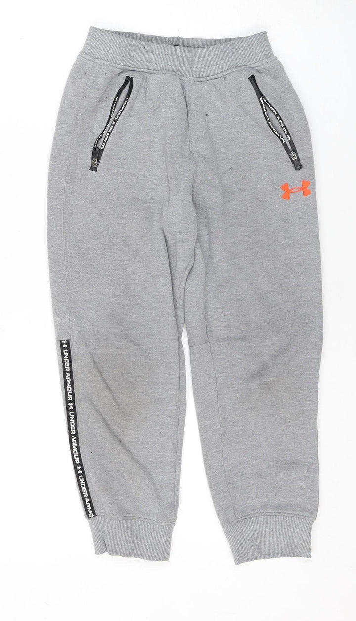 Under Armour Boys Grey Jogger Sweatpants 6-7 Years