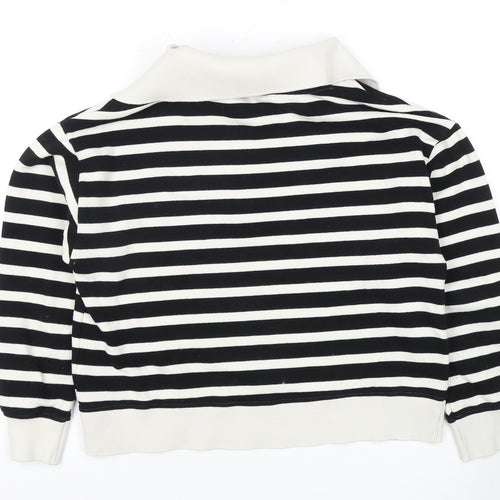 Marks and Spencer Women's Striped Full Zip Sweater