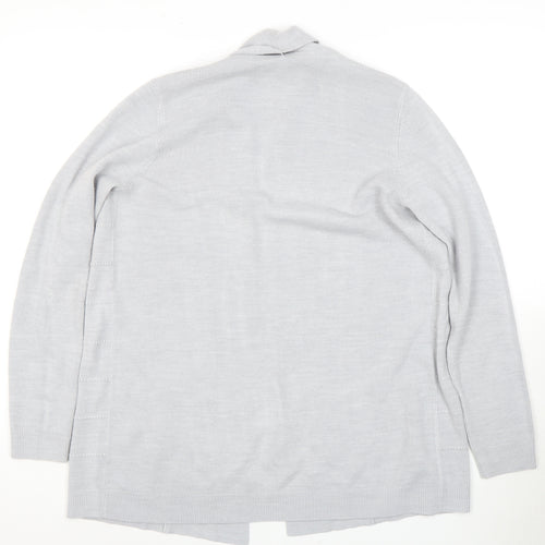 Maine Women's Grey Open Front Cardigan Size 14