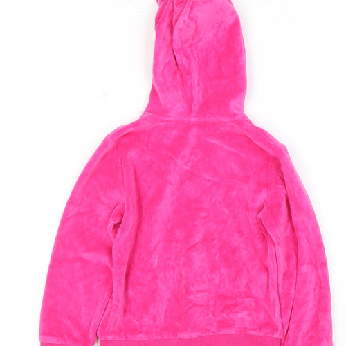 United Colors of Benetton Girls Pink Velour Hoodie XS