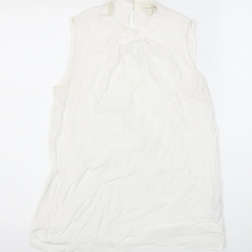 Monsoon Women's White Sleeveless Blouse, Size S