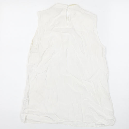 Monsoon Women's White Sleeveless Blouse, Size S
