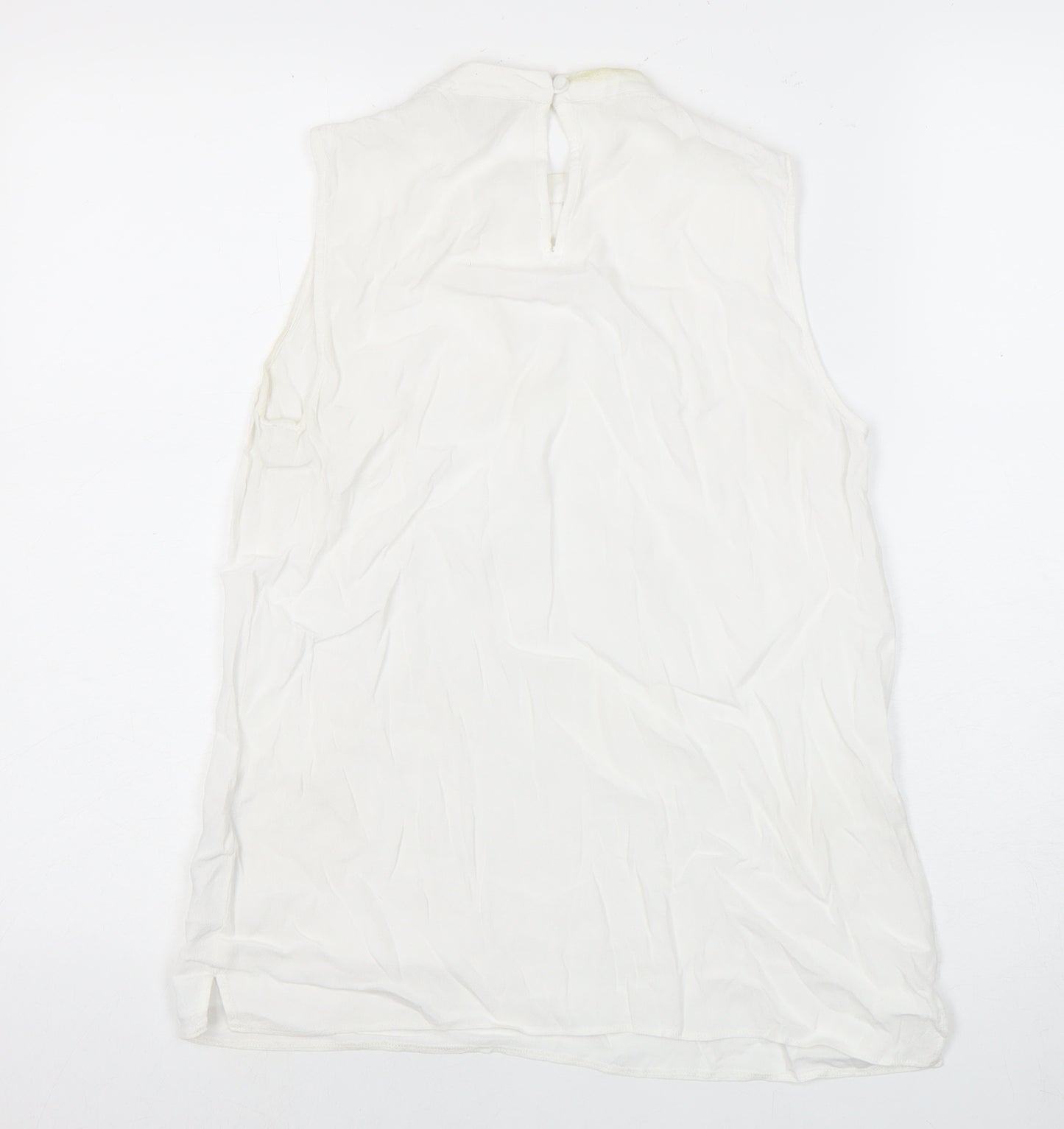 Monsoon Women's White Sleeveless Blouse, Size S